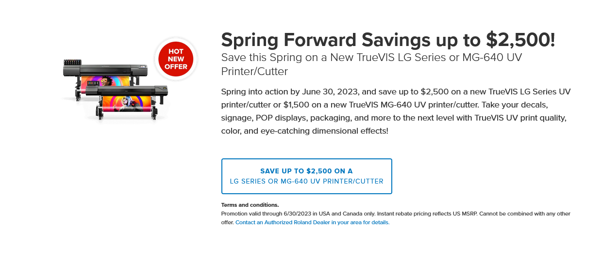 LG MG Roland DGA Savings and Promotions