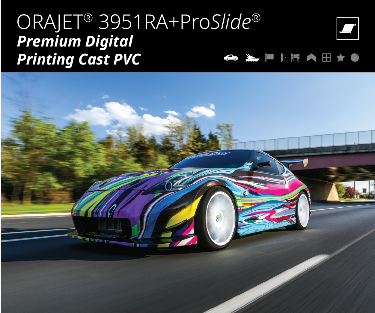 ORAJET 3951RA Professional Cast PVC Vehicle Wrap Film With Rapid Air + ProSlide