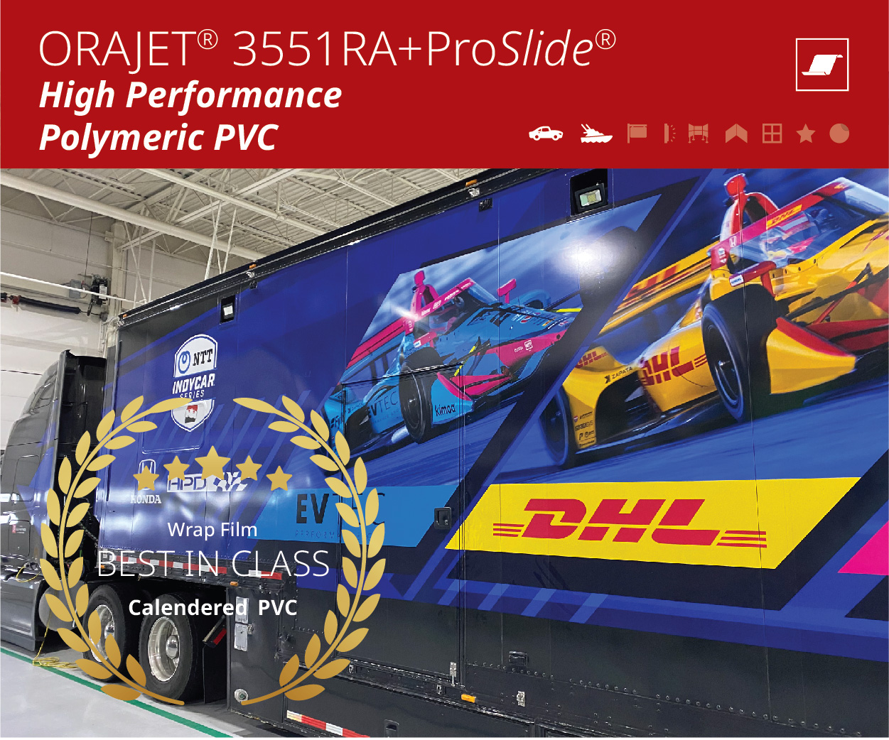 ORAJET 3551RA + ProSlide Calendered PVC Digital Print Media